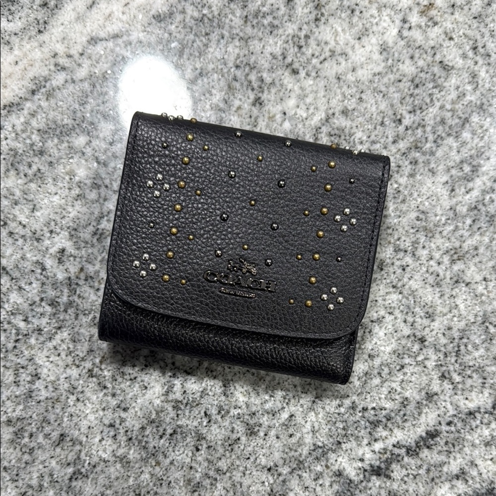 Coach Compact Wallet Rivets